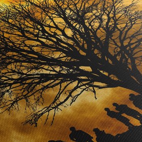 Obraz mesiace a siluet (120x50 cm)