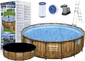 LEAN Záhradný rámový bazén okrúhly 488 x 122 cm Bestway 56725