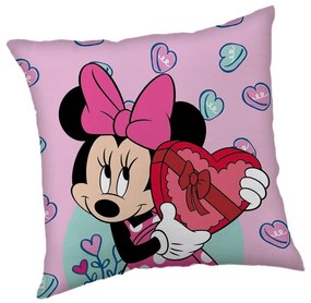 Fleecový detský vankúšik 40x40 cm Minnie "Purple" – Jerry Fabrics