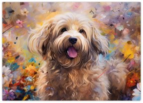 Sklenený obraz - Šťastný pes II. (70x50 cm)