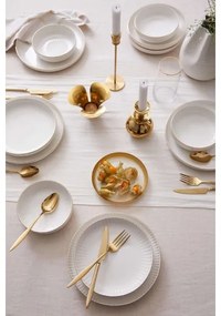 18-dielna jedálenská súprava biela/pozlátená/porcelán