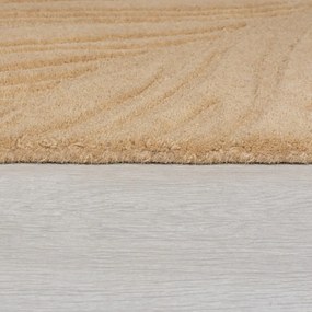 Svetlohnedý vlnený koberec Flair Rugs Lino Leaf, 160 x 230 cm