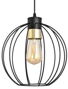 Luster na lanku STARLIGHT 1xE27/15W/230V čierna/zlatá