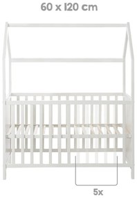 Biela postieľka 60x120 cm – Roba