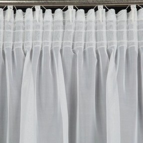 Biela voálová záclona na páske LUCIA 300x270 cm