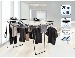 Leifheit Sušiak na bielizeň Pegasus 200 Solid Black