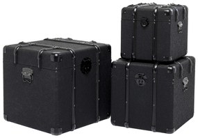 Voyage Trunk set 3 boxov čierny