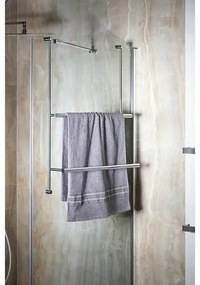 SAPHO 1301-09 závesný držiak na uteráky pre sprchovú zástenu 60 x 73 x 12,5 cm, strieborná