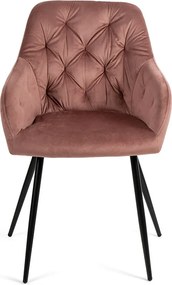 Noela Jedálenský set GYRUS 120 hnedý + 4x stolička SIENA ružová