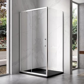 BPS-koupelny Obdĺžnikový sprchovací kút HYD-OK104C 120x90 chróm/transparent + vanička HYD-OSV-ST04C čierna