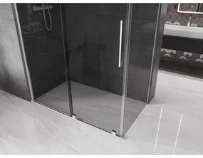 Mexen Velar, sprchový kút s posuvnými dverami 150 x 80 cm, 8mm šedé sklo, chrómová, 871-150-080-41-01