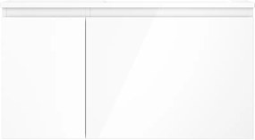 Mexen Orio, kúpeľňová skrinka 90 cm s pravým umývadlom Otis, 1S, 1D, biela lesklá, 91A13-09047-3-BBFF00-W18P00