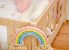 Detská Montessori posteľ z masívu borovice BETTY - 200x90 cm - PRÍRODNÁ