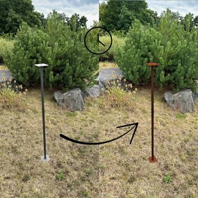 Stojan na vtáčie kŕmidla 120 cm, corten CORGARDEN 1042