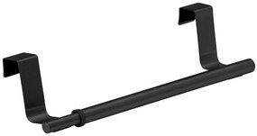 Wenko Nastaviteľný nerezový držiak na utierky 22-35 cm, čierna
