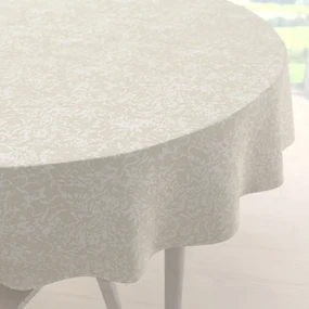 Biante Teflónový okrúhly obrus TF-033 Venezia smotanový Ø 100 cm