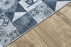 Protišmykový koberec / behúň ANDRE 44211 sivý / strieborný