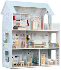 Veľký drevený domček pre bábiky 3-poschodový Ricokids RK-878 787801