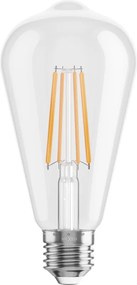 Mexen Vintis, LED filamentová žiarovka E27, ST64, 8 W, teplá biela 2700K, číra, L152-E27-0827-00