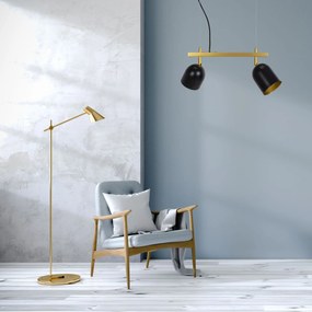 Toolight Toolight, stropné svietidlo 2xE27 APP1033-2C, čierna-zlatá, OSW-06986