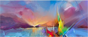 Obraz - Západ slnka (120x50 cm)