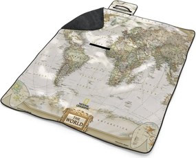 Sablio Plážová deka Mapa sveta: 200x140 cm