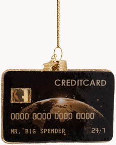 Ručne fúkaná vianočná ozdoba Credit Card