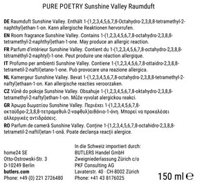 PURE POETRY Vôňa do bytu Sunshine Valley 150 ml
