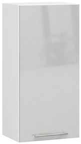 Horná kuchynská skrinka OLIWIA W 40 H720 biela / metalická, lesk