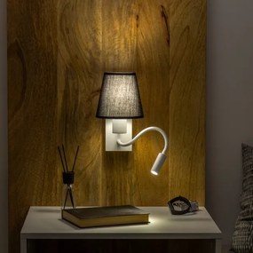 Brilagi - LED Nástenná lampa NUBILA 1xE27/25W/230V + LED/3W biela/čierna