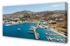 Obraz na plátne Grécko Coast horské mesto 100x50 cm