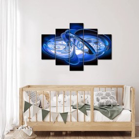Modrý abstraktný obraz (150x105 cm)