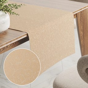 Biante Teflónový behúň na stôl TF-092 Ornamenty - béžová light 45x180 cm