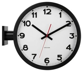 Karlsson 5966WH obojstranné nástenné hodiny 38 cm