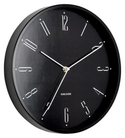 Karlsson 5988BK dizajnové nástenné hodiny čierne,priemer 30 cm