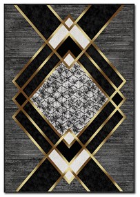 Koberec Gogo 160x230 cm čierny/zlatý