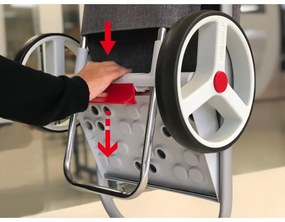 Nákupná taška na kolieskach 53 l Com Tweed Polar Black Tube – Rolser