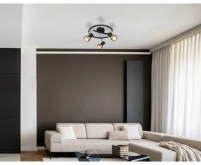 Globo 57917-3G - Bodové svietidlo  MASON 3xGU10/25W/230V čierna/zlatá