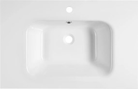 Sapho ARECA, nábytkové umývadlo, liaty mramor, 81x51,5cm, biela, AC081