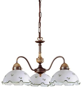 Kolarz 731.83.21 - Luster na reťazi NONNA 3xE27/75W/230V zelená