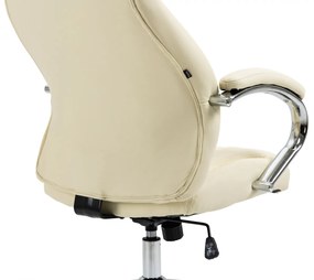 Kancelárska stolička Wigan - koža - Krémová