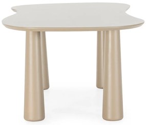 Béžový konferenčný stolík s doskou z borovicového dreva 110x220 cm Nahia – MOME