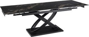 Keramický rozkladací stôl IBIZA 160-240 cm čierny