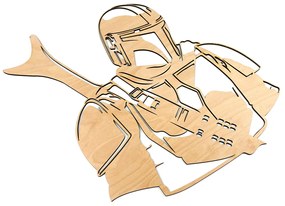 Veselá Stena Drevená nástenná dekorácia Star Wars Mandalorian