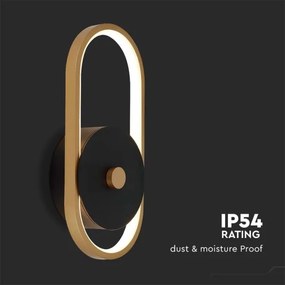 LED Vonkajšie nástenné svietidlo LED/15W/230V IP54 3000K mosadz