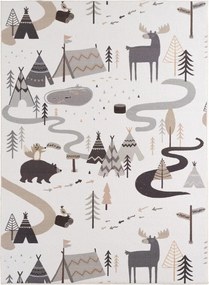 Krémovobiely prateľný detský koberec 140x200 cm Coco 1135 – Ayyildiz Carpets