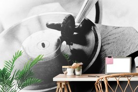 Fototapeta čiernobiely starožitný gramofón