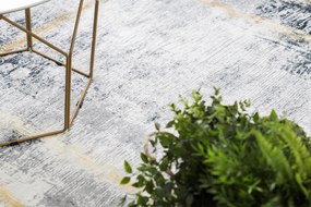ANDRE 1065 umývací koberec vzor rámu, vintage protišmykový - sivá / zlato Veľkosť: 160x220 cm