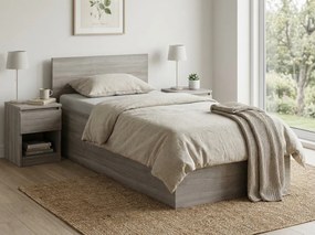 Posteľ SOFIA 80 x 200 cm, dub lanýž Rošt: Bez roštu, Matrac: Matrac DELUXE 10 cm