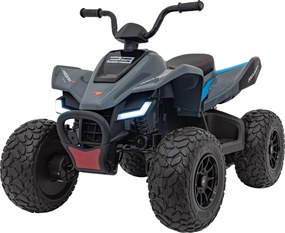 Ramiz McLaren Racing MCL 35 detská štvorkolka šedá + diaľkové ovládanie + pomalý štart + EVA + LED audio